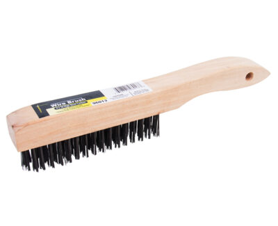 4 X 16 Shoe Wire Brush With Wood Handle and Scraper