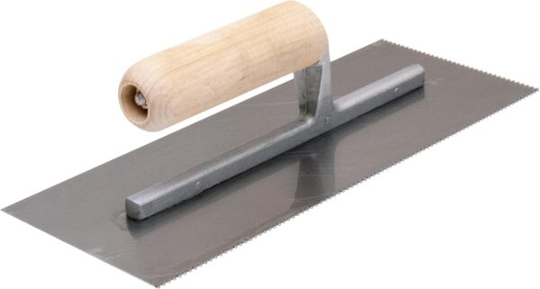 NOMARSHALLTOWN Notched Trowels - (11 x 4-1/2) Wood Handle - Image 3