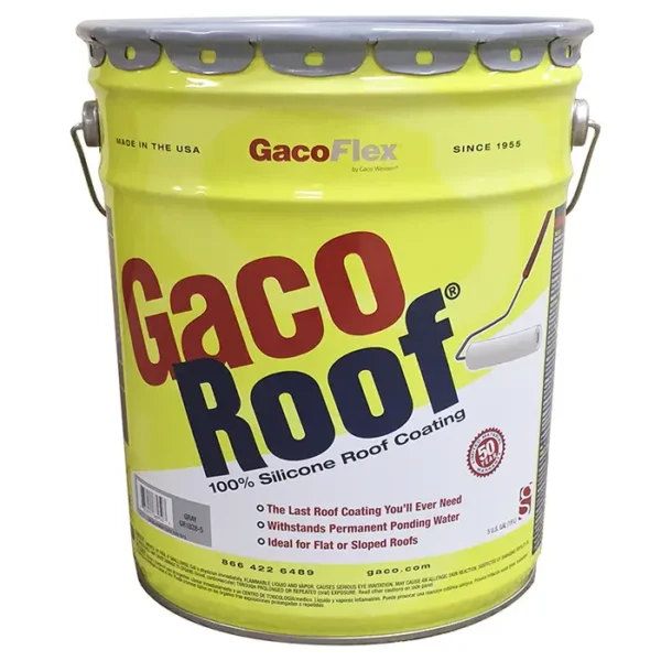 GacoRoof 100% Silicone Roof Coating – Gray (5 Gallon)