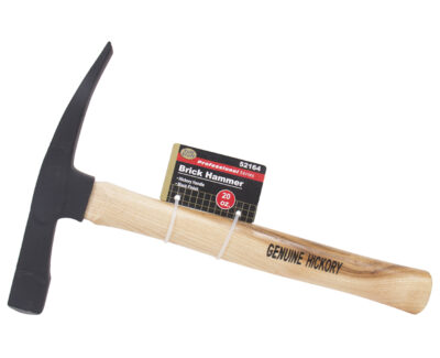 BRICK HAMMER WITH HICKORY HANDLE 20 OZ