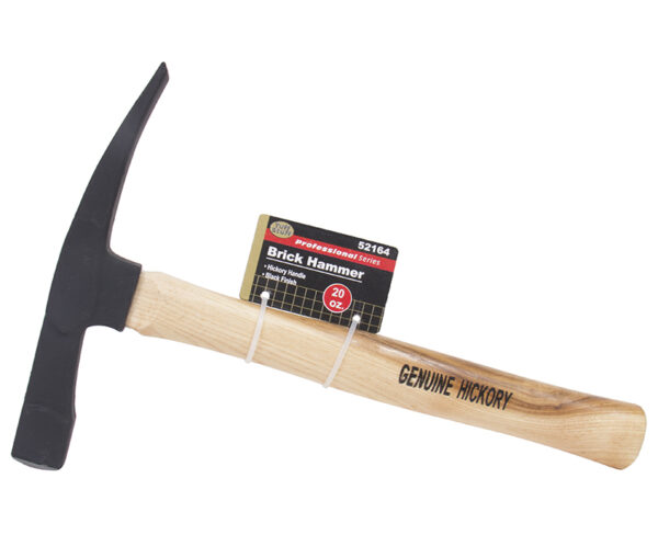 BRICK HAMMER WITH HICKORY HANDLE 20 OZ
