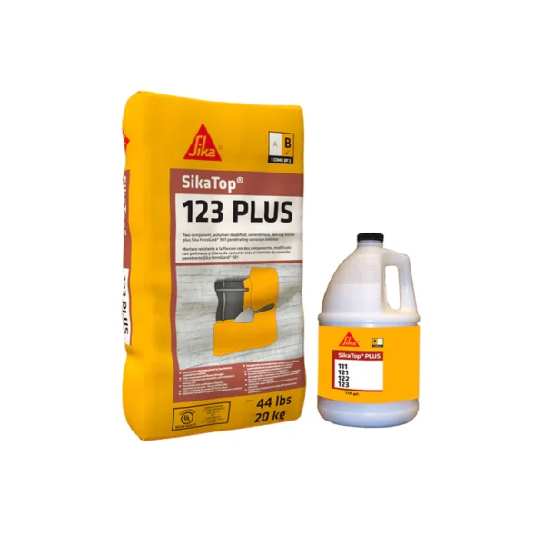 SikaTop - 123 Plus - Two-Component, Polymer-Modified, Cementitious, Non-Sag Mortar