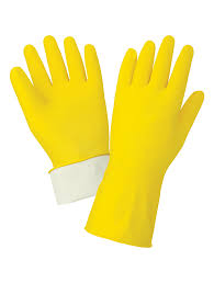 YELLOW LATEX GLOVES