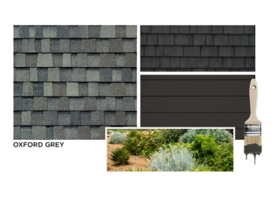 Tamko 25-Year Oxford Grey shingles.