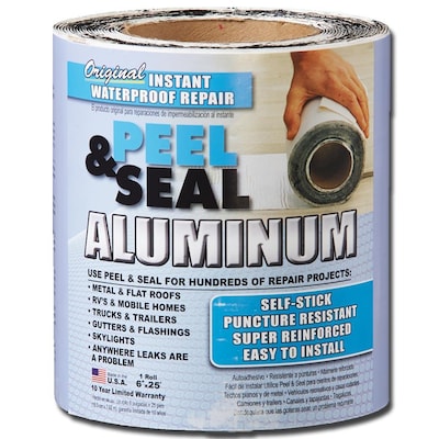 Peel & SealInstant waterproof repairs 6-in x 25-ft Silver Aluminum Self-adhesive roll flashing