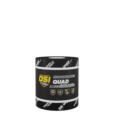 OSIQuad Butyl Flash Tape 6-in x 75-ft Black Butyl rubber Flashing tape