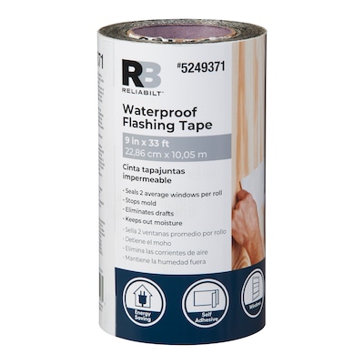RELIABILTSelf-Adhesive 9-in x 33-ft Silver Rubberized asphalt Self-adhesive roll flashing 9 -Pack